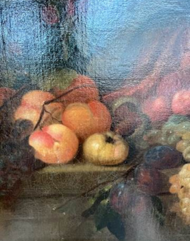 "Nature morte au raisin" encadrée - atelier palissandre